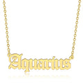 Trendy 316L Stainless Steel Letter Horoscope Pendant Necklace for Men Women Low Price Fashionable Link Chain for Anniversaries