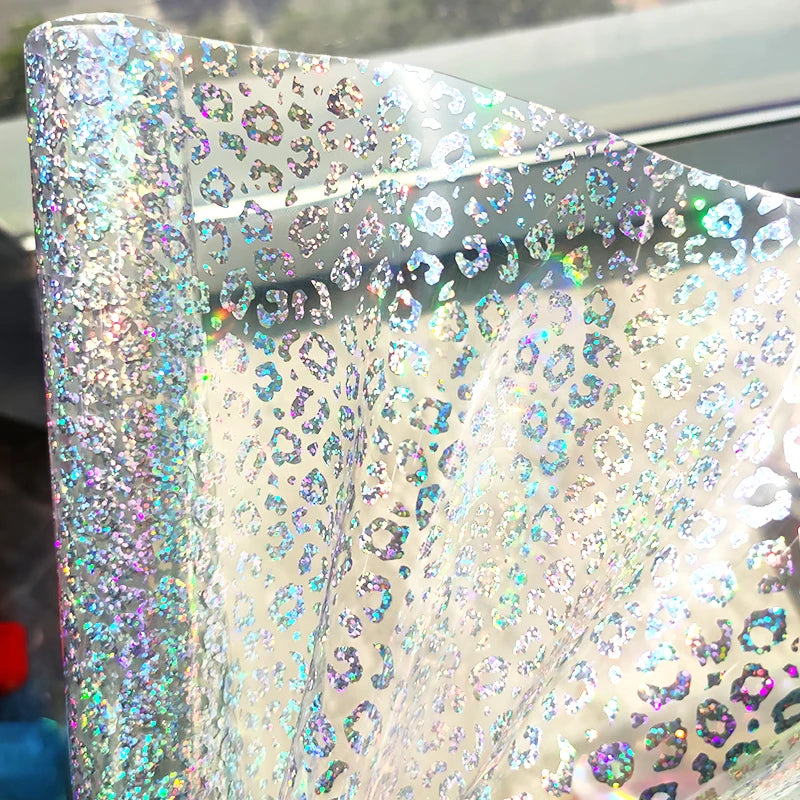 0.7MM Holographic Laser Broken Glass/Geometric Pattern Design TPU Composite Film for Raincoat Shoes