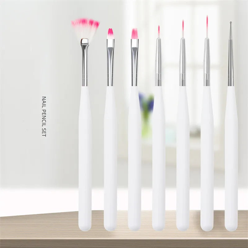Wholesale Nail Art Brush 7Pcs/Set Nail Art Tools Pull Line Brush Dot Flower Brush