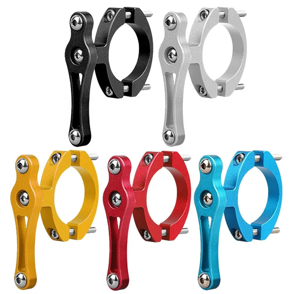 Aluminum Alloy MTB Road Bike Water Bottle Holder Adapter Lightweight Easy Install Bolt Clamp Cage Mount