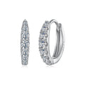 Pass Diamond Tester 18K White Gold Plated 925 Sterling Silver Vvs Moissanite Cuff Ear Rings Hoop Huggie Earrings for Women