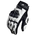 Motorcycle Gloves Black Racing Genuine Leather Motorbike White Road Riding Team Glove Men Summer Winter MegaBDM