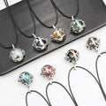 Wholesale Crystal Hollow-out Life Tree Pendant Necklace Three-dimensional Detachable Ball Necklace