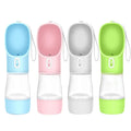 Factory Wholesale 2 in 1 Water & Food Container Travel Outdoor Portable Plastic Pet Dog Drinking Water Bottle