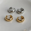 JOOLIM  High End 18K Gold Plated Simple Fashion Circle Hoop Earrings for Women Stainless Steel Earrings Wholesale