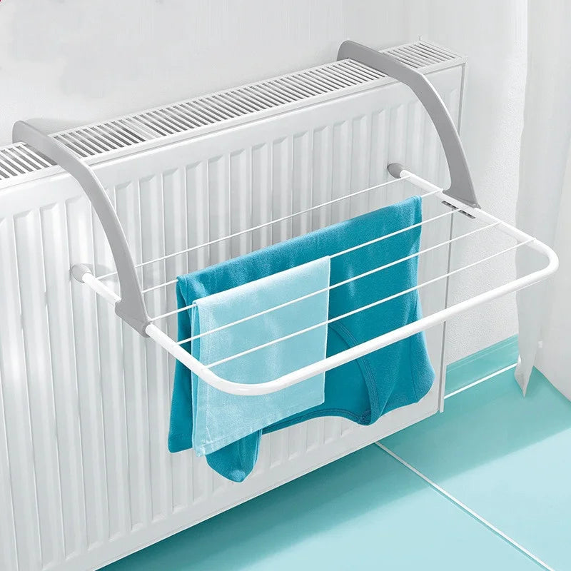 Retractable Cleaning Towel Rack Shelf Outdoor Clothes Hanger Rail Folding Drying Holder for Bedroom