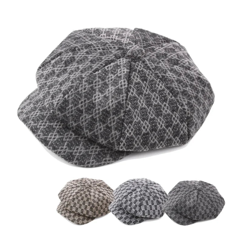 Wholesale Fashion Autumn Women Octagonal Flat Beret Newsboy Cap Beret Painter Hat