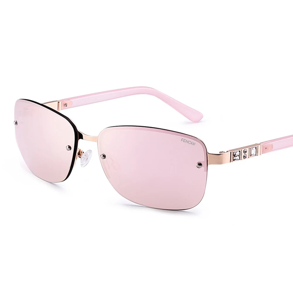 FHD16351 PC Luxury Fashion Designer Square Rimless Sunglasses for Women