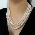 Vintage Elegant Shell Pearl Beaded Necklace Jewelry for Women