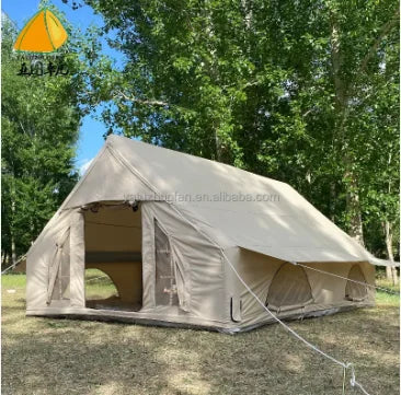 Dropshipping Travel Trip Family Camping Tent Oxford Brown Air House Portable Inflatable Camping Tent