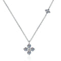 Ins Style 4mm 1.2CTW Moissanite Pendant 925 Sterling Silver Necklace Fashion Jewelry for Women Engagement Party
