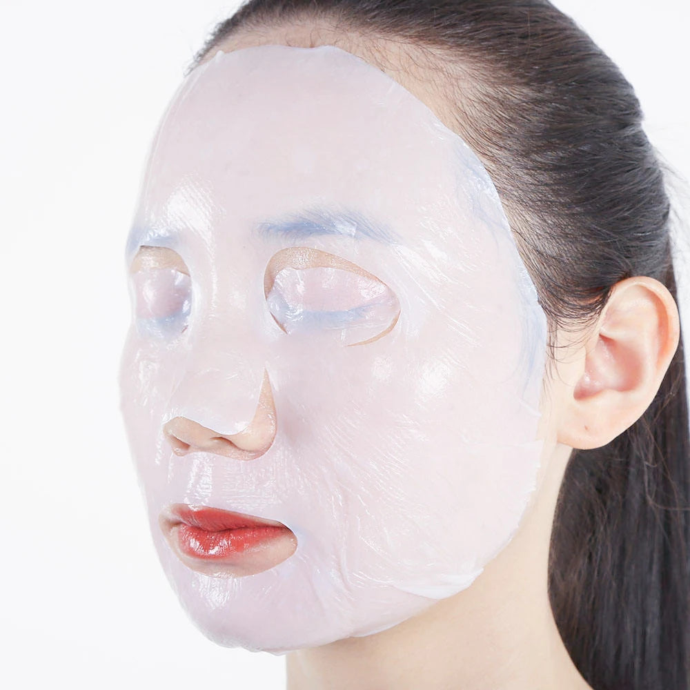 Natural Organic Vegan Vitamin C Hyaluronic Acid  Hydrating Calming Coconut Bio Cellulose Mask Facial Sheet