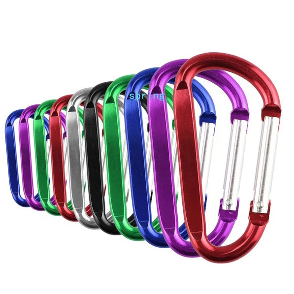 Big Aluminum Alloy 8 D-Ring High Strength Custom Portable Spring Carabiner Key Chain Clip Hook for Camping Hiking Outdoor MegaBDM