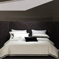 Satin 100%cotton White Hotel Adult Duvet Cover king Size Blue Bed Sheets Bedding Sets Manufacturer MegaBDM