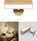 New Design Magnetic Wooden Rotatable Night Light Smart 360 Degree Wall Lamps for Home Bedroom Led Bed Reading Wall Light