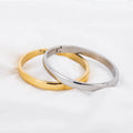 Fashion Trend Simple Stainless Steel Glossing 18K Rose Gold Plated Smooth Circular Bracelets for Male/Female