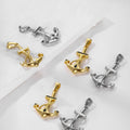 Wholesale Anchor Pendant Ship Wheel Charms Jewelry Women Men Stainless Steel Anchor Necklace Gift