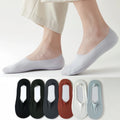 Wholesale Good Quality Men's Spring Summer ultra Thin Breathable Invisible Anti-slip Ice Silk Hosiery No Show Stretch Socks
