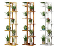 Wholesale Multiple Styles Storage Shelves Indoor Plant Shelf Bamboo-made Display Flowerpot Stands