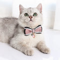 Pet Christmas Clothes Bell Bow Collar for Small Dog Cute Bow Tie Bowknot Cat Collars Pet Collars