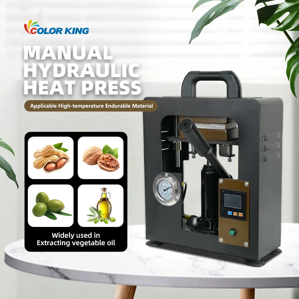 Manual Hydraulic Heat Press Machine Dual Heating Platen Press Machine 10 Ton  Press
