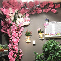 Wholesale Pink  Artificial Silk Cherry Blossom Flower  Branch  for  Home Diy Wall  Landscaping Decoration