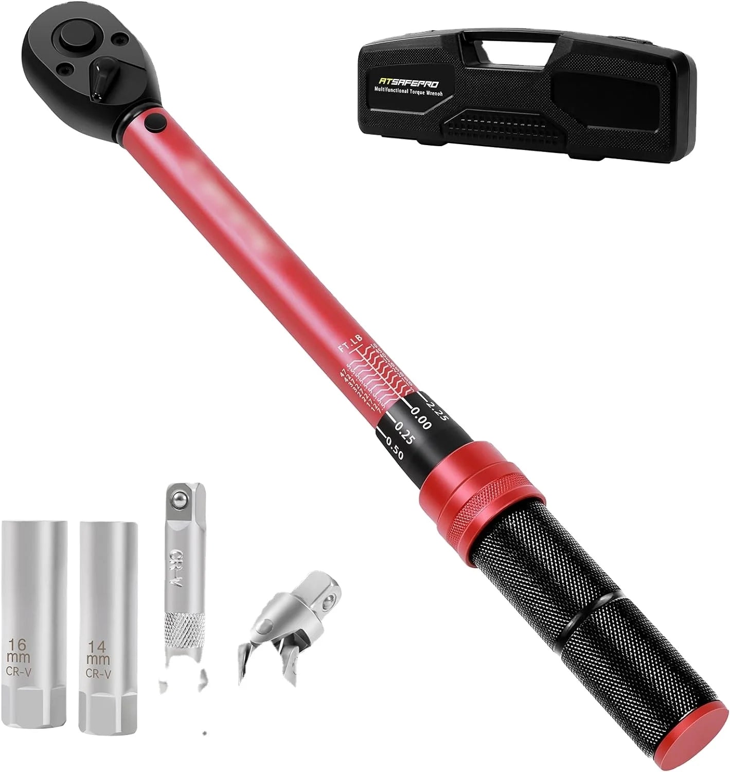 3/8 Drive Inch Pound Torque Wrenches Tool Set 10-60N.M Spark Plug Socket :14mm 16mm