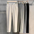 28-38 Men's Spring Autumn Summer Thin Business Casual Pants Simple Elastic Waist Suit Pants