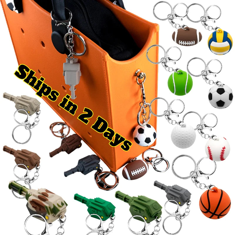 Trendy Custom ODM 3D Keychain PVC Sneakers Basketball Football Sport Keyring Souvenirs Gift Accessories Keychain Bulk