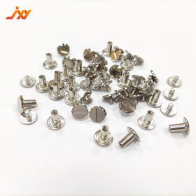 Silver Male and Female Nails Low Profile Nickel Chicago Screws Inch Measurement System Iron Material