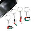 Manufacturer's Stainless Steel Keychain 18K Gold Palestine Flag Map Pendant Cartoon Metal Support for Palestine National Country