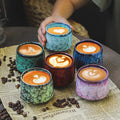 Hot Sale Painted Colorful Glazed Arabic Ceramic Coffee Cup Ceramic Kung Fu Espresso Tea Cup Ceramic Kung Fu Espresso Tea Cup