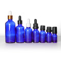 Transparent Glass Dropper Bottle with Golden Circle Flat Shape for Essential Oils Eye Drop Use Skin Care Cream Face Cream Wigs