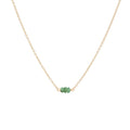 Jewelry 14k Gold Plated Bead Chain Necklace Wholesale 925 Sterling Silver Fashion Jewelry Necklaces for Women Green Gem Necklace