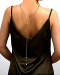 Versatile Sexy Temperament African Body Jewelry Fashionable Pearl Tassel Pendant Necklace Back Chain for Women