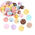 Good Quality Artificial Round Cookies Biscuit Resin Cabochon Charm for Earring Making
