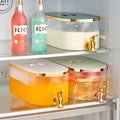 Plastic Rectangle Drink & Beverage Dispenser with Leak-proof Spigot 1.4 Gallon Capacity for Iced Juice Lemonade PS+PP Material