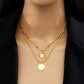 New Gold Plated Stainless Steel Collarbone Chain Shiny Diamond Necklace Elegant Heart Octopus Pendant Necklace Gifts for Women