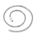 MECYLIFE High End Men's Hiphop Jewelry Pressing Clasp Stainless Steel Rolo Box Link Chain Necklace
