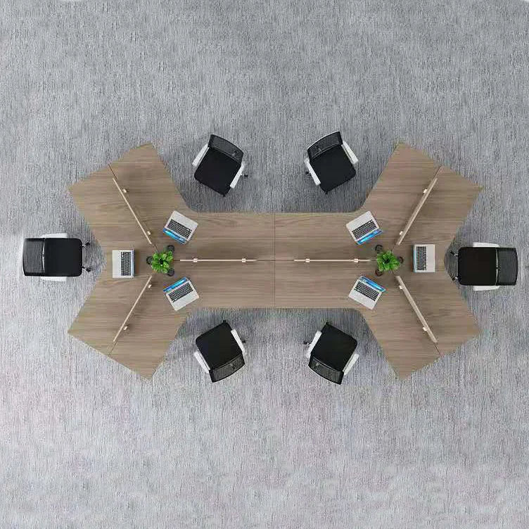 New Design Office Furniture Metal Frame Meeting Room Wooden Conference Computer Office Workstation Table