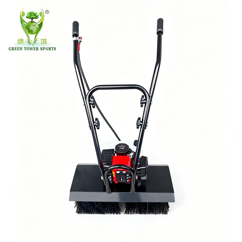 1.7HP Gasoline Power Broom Multi-function Artificial Grass Grooming Machine & Snow Sweeper Road Cleaning Brush MegaBDM