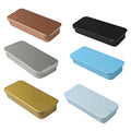 80*34*12mm Wholesale Rectangular 15g Black White Silver Slide Tin Box for Pills Candy Solid Perfume Lid Balm Packaging