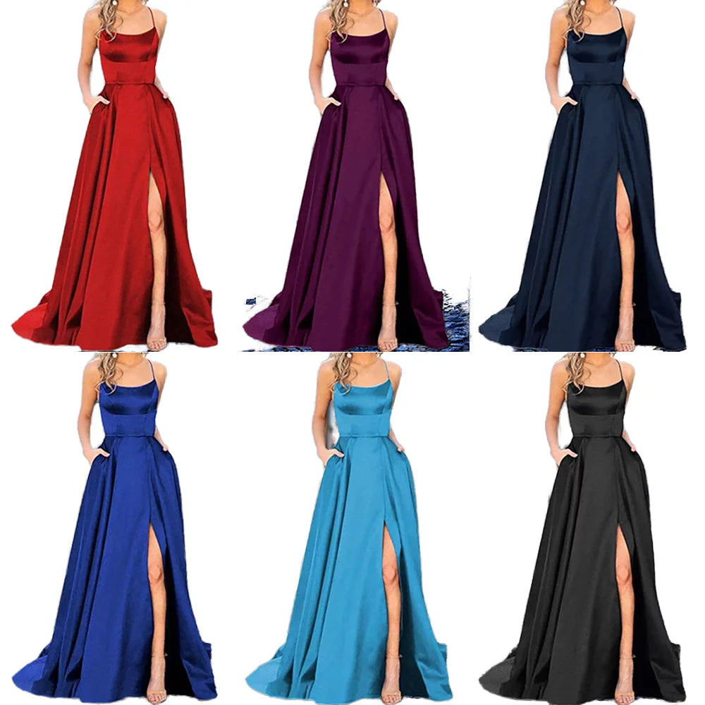 2025 New Design Evening Dresses for Women Luxury Party Club Corset Dress Split Ruffle Strapless Velvet Prom Dress
