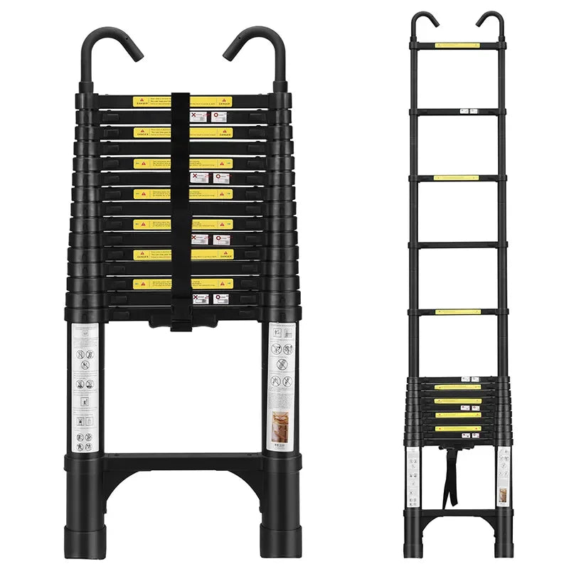 Multi Purpose Telescopic Ladder Foldable Stable Aluminum Ladder 4.6M Extension Telescopic Ladder Suitable for Warehouse Use