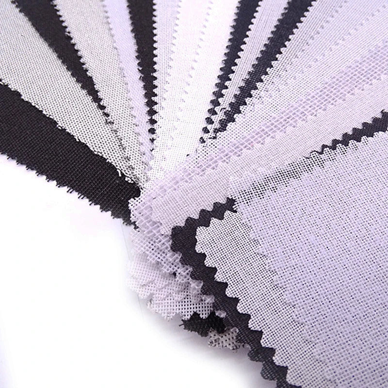 Gum Stay Interlining PA Double Dot Fusing 100% Polyester Water Soluble Elastic Adhesive Voile Fusible Interlining for Cap