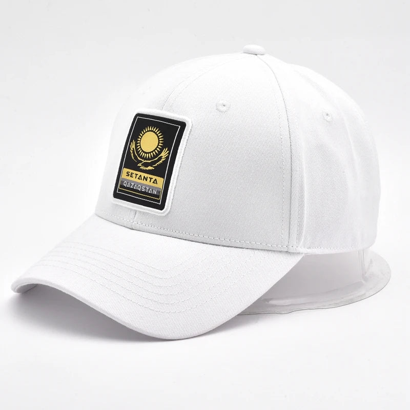 2024 Wholesale Spring Summer White Color Letter Business Sporty 100% Cotton Baseball Cap Outdoor Hats