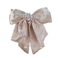 HXN-056 New Bowknot Strap Spring Clip Premium Summer Headwear Hairpin Influencers Crystal Hairpin
