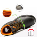 CE Oil Water Resistant Anti Slip Work Shoes Steel Toe Puncture Proof Men Industrial Construction Safety Shoes Boots S3