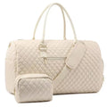 Women's Custom Gym Duffel Bag Zipper Fashionable Weekender Travel Luggage Including Shoe Compartment Foldable Weekend Bag