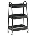 Wholesale Discount Price Three Tier Metal Fruit Basket Kitchen Trolley Storage Cart Shelves Rack Storage Trolley Cart